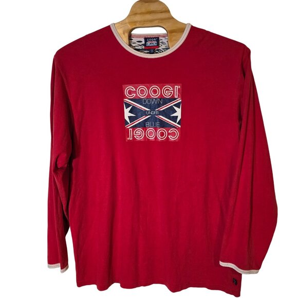 Coogi Tee Shirt 4XL Men's Long Sleeve Red‎ Graphic Print - Picture 2 of 6